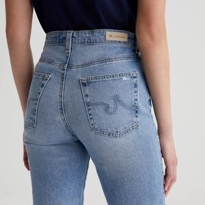AG Adriano Goldschmied Saige High Rise Straight Leg Light Wash Women's Jeans 26R
